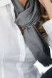 Cashmere & Seide accessoires kaschmir stolas scarva mittelgrau 170x25cm